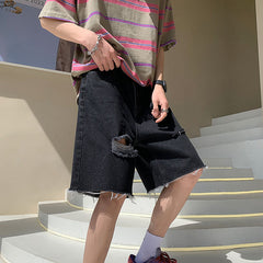 Men Jeans Ripped Denim Shorts Men Summer Casual Shorts