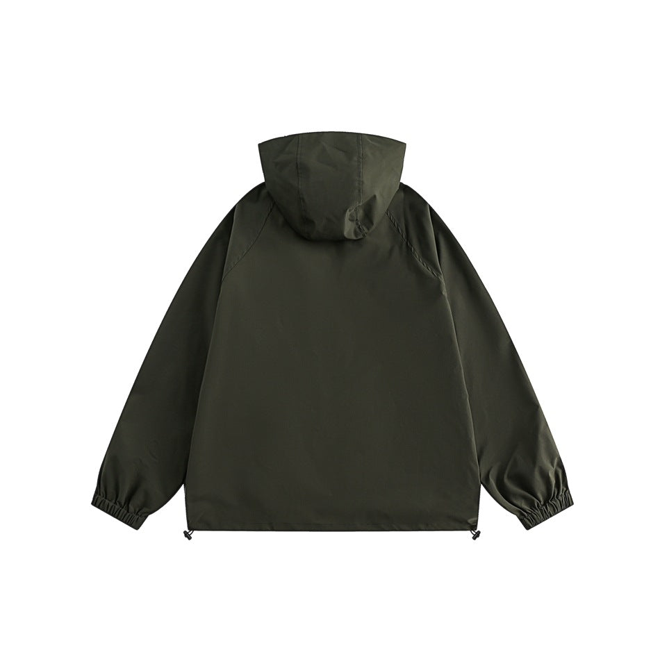 Unisex Jacket Retro Mechanical Style Shell Jacket Boys Hooded Jacket