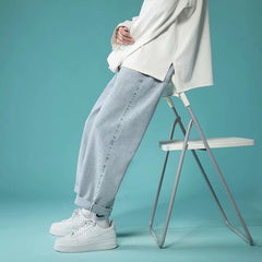 Men Jeans Summer Loose Straight Casual Pants