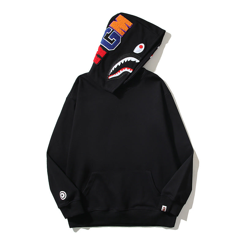Bathing Ape Hoodie Embroidery Solid Color Sweater Men