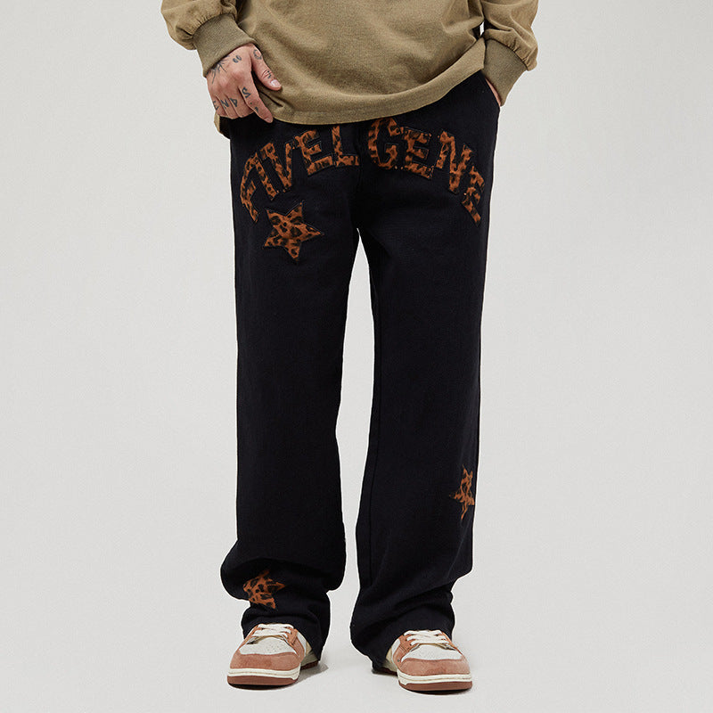Men Jeans Retro Straight-Leg Pants