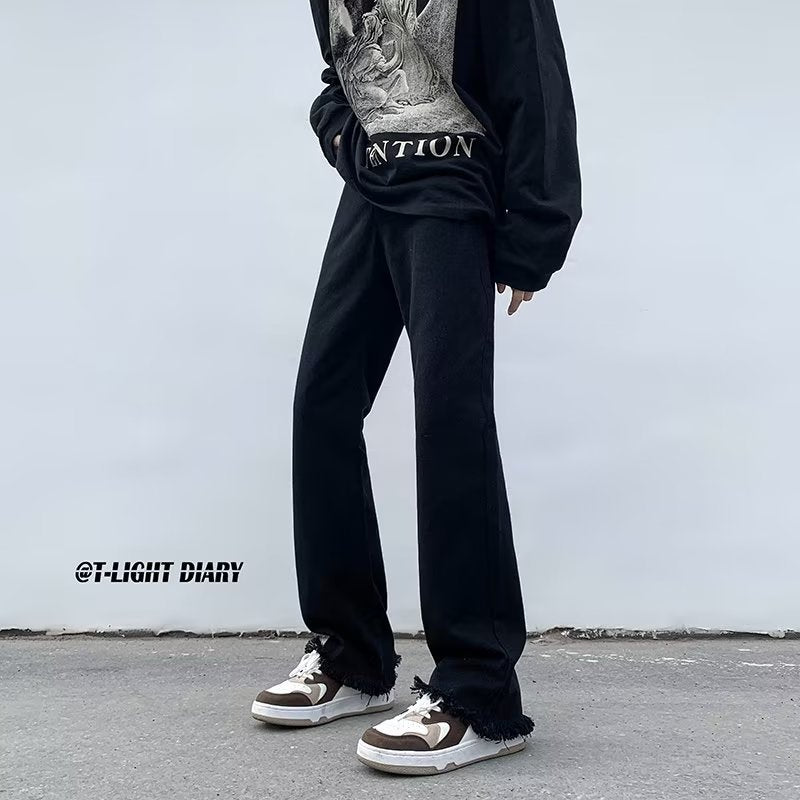 Men Jeans Autumn Skinny Jeans Straight Loose-Fitting Wide-Leg Trousers