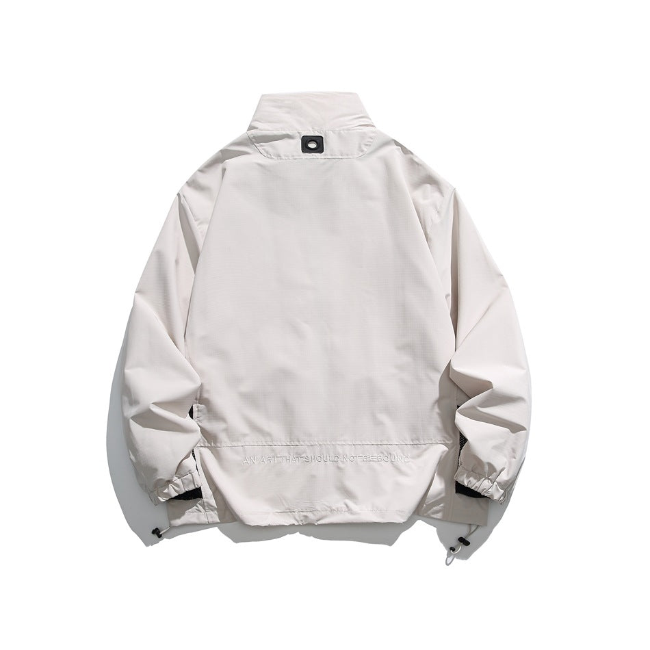 Unisex Jacket Shell Jacket Baggy Coat Men's and Women's Couple's Stand Collar Jacket