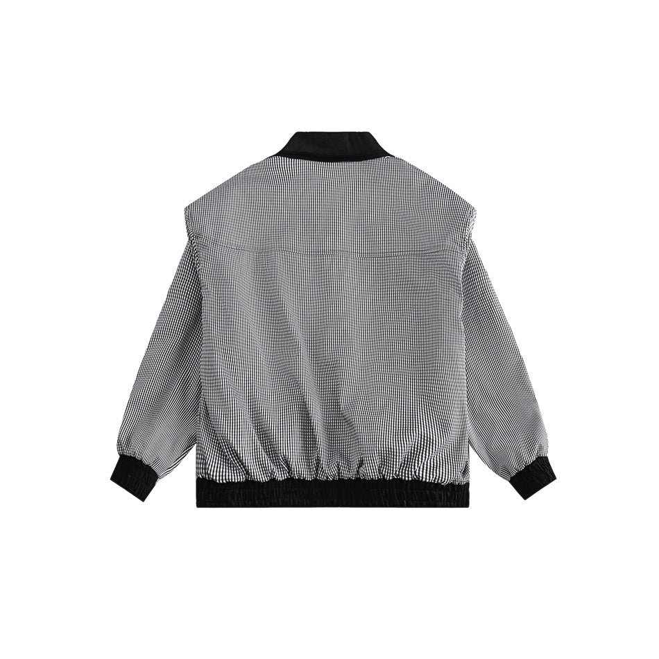 Unisex Jacket Vintage Jacket Women's Loose Houndstooth Jacket