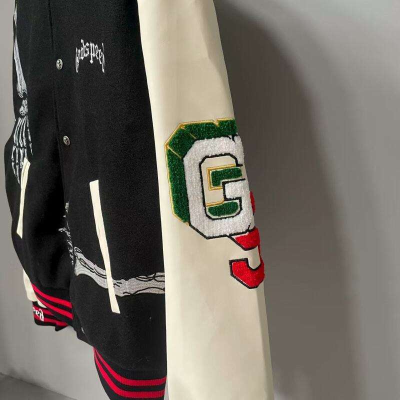 Godspeed Jacket  Baseball Jersey Jacket Embroidered Loose Stand Up Collar