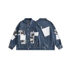 Unisex Jacket Vintage Denim Jacket Fall Loose Jacket