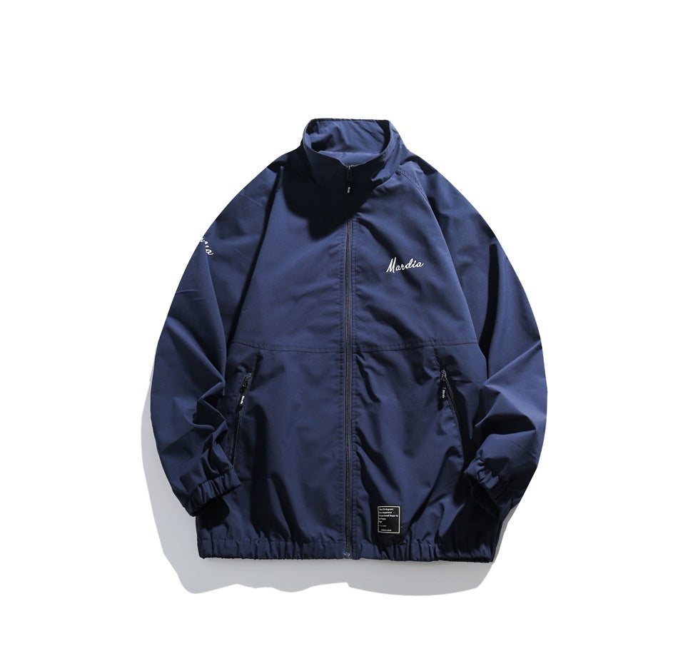 Unisex Jacket Retro Stand-up Collar Jacket
