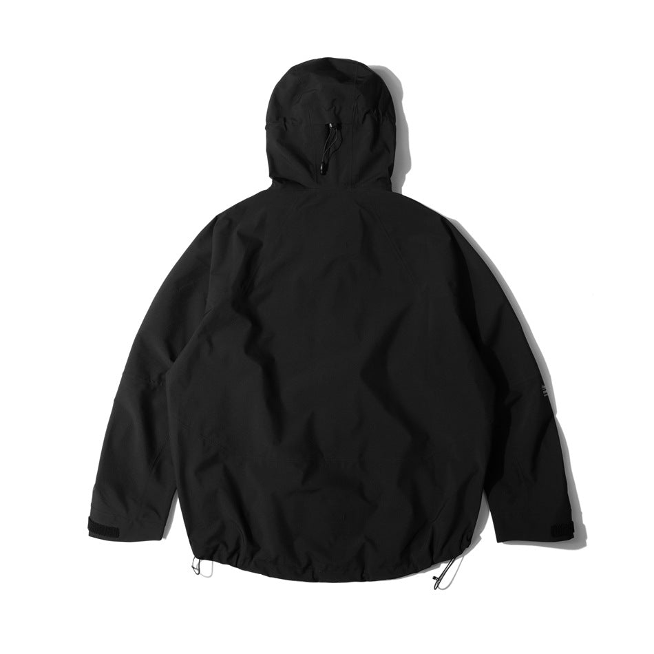 Unisex Jacket Shell Jacket Waterproof Wind-Resist Tool Wind-Resistant Hooded Jacket