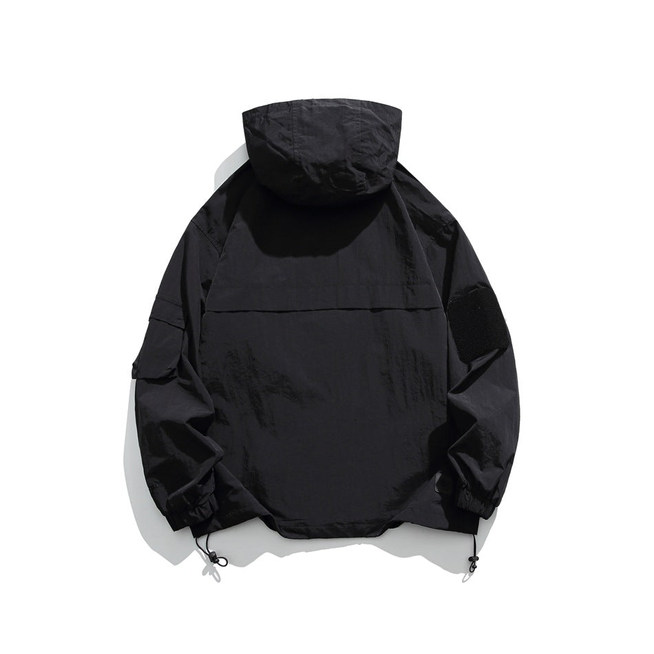 Unisex Jacket Jacket Loose Hooded Jacket Men and Women Couple Functional Style Jacket