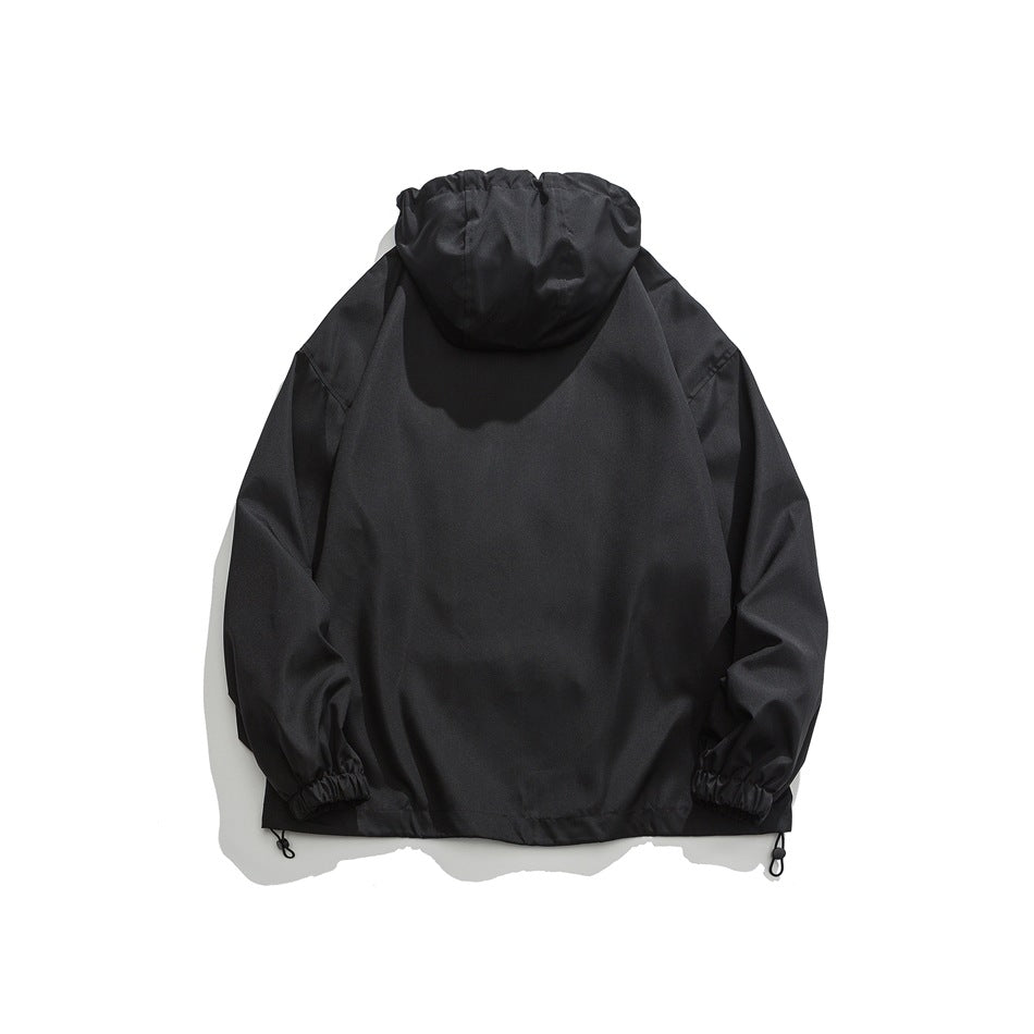 Unisex Jacket Autumn Retro Hooded Jacket for Men and Women Loose Casual Jacket