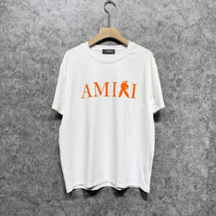 Amiri T Shirt Letter Inverted Rabbit Head Casual Round Neck