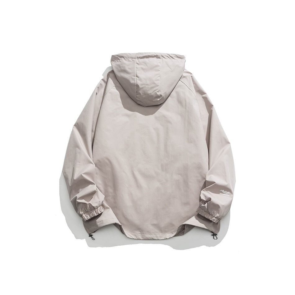 Unisex Jacket Hooded Jacket Loose Mechanical Style Outdoor Jacket Coat