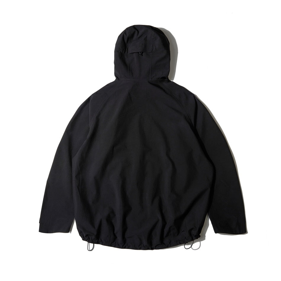 Unisex Jacket Shell Jacket Waterproof Wind-Resist Tool Wind-Resistant Hooded Jacket