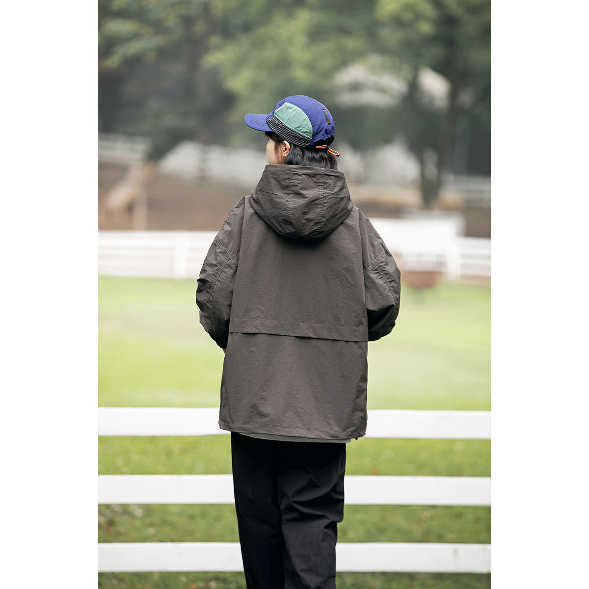 Unisex Jacket Vintage Casual Hooded Jacket Coat for Men and Women Loose Jacket