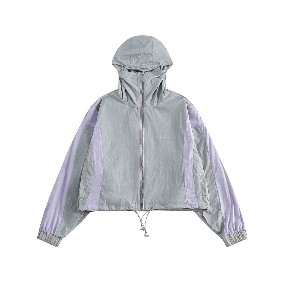 Unisex Jacket Hooded Jacket Summer Sun Protection Top Women's Short Sports Jacket