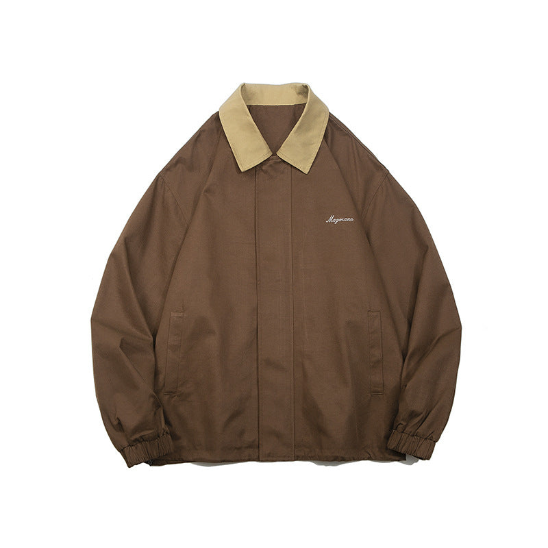 Unisex Jacket Vintage Safari Jacket Jacket Lapel Tooling Jacket Profile Baggy Coat