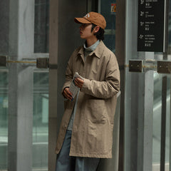 Unisex Jacket Retro Long Trench Coat Men's Loose Lapels Coat