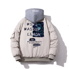 Men Vintage Jackets Vintage Jacket Embroidered Bomber Jacket Padded Baseball Uniform