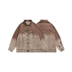 Unisex Jacket Vintage Jacket Loose Lapels Denim Jacket