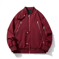 Mens Vintage Jackets Flight Suit Printed Logo Jacket