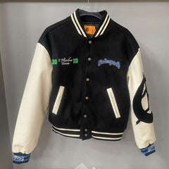 Godspeed Jacket Baseball Jersey Jacket Embroidered Loose Stand Up Collar