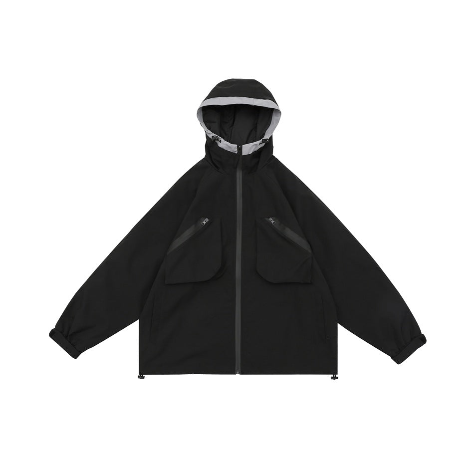 Unisex Jacket Three-Dimensional Pocket Shell Jacket Jacket Men and Women Loose Spring and Autumn Coat