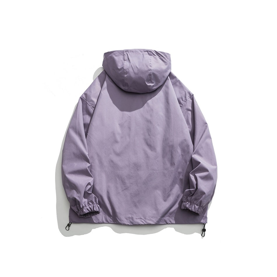 Unisex Jacket Autumn Retro Hooded Jacket for Men and Women Loose Casual Jacket