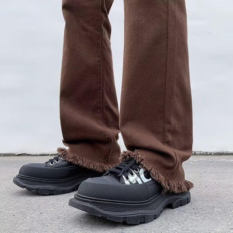 Men Jeans Autumn Skinny Jeans Straight Loose-Fitting Wide-Leg Trousers