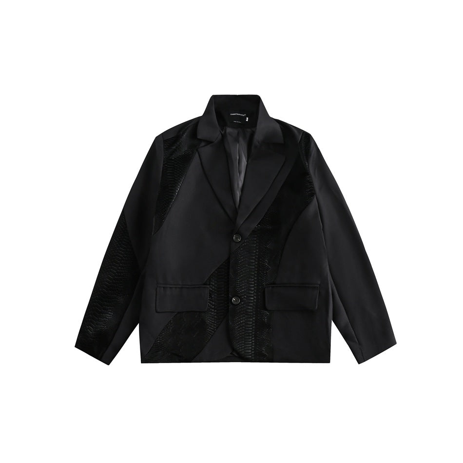 Unisex Jacket Python Stitching Personalized Suit Jacket