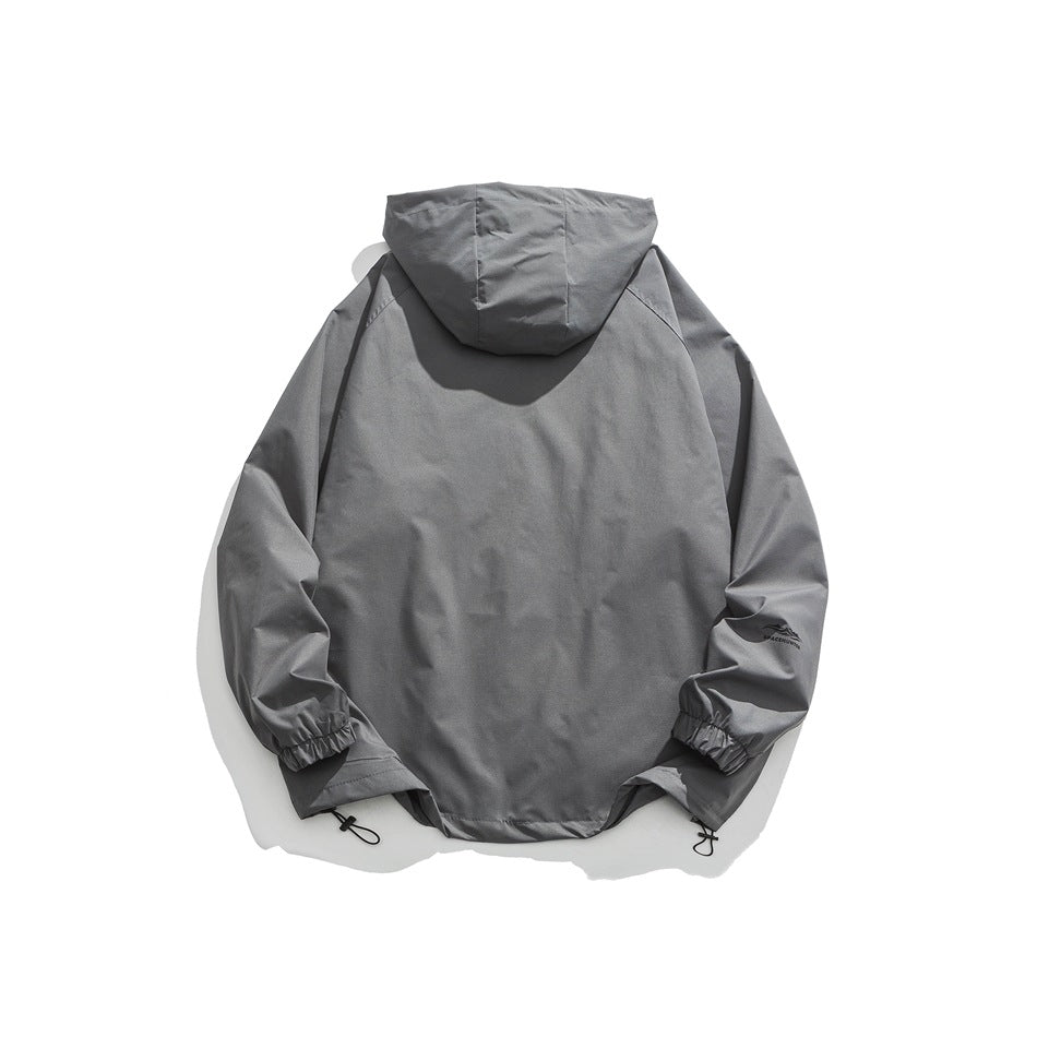 Unisex Jacket Hooded Jacket Loose Mechanical Style Outdoor Jacket Coat