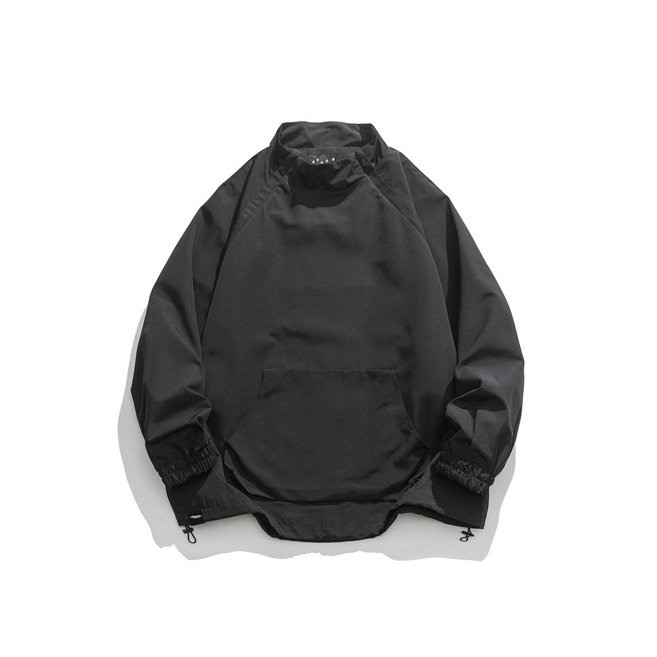 Unisex Jacket Stand Collar Jacket Men's Loose Mechanical Style Outdoor Jacket Coat
