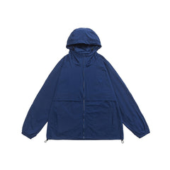 Unisex Jacket Waterproof Exercise Hooded Coat Men and Women Couple Loose Top Jacket