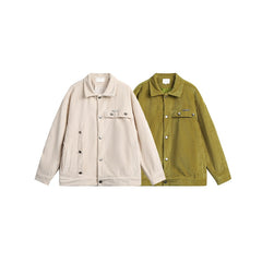 Unisex Jacket Autumn Vintage Loose Lapels Jacket Men's and Women's Tops Coat