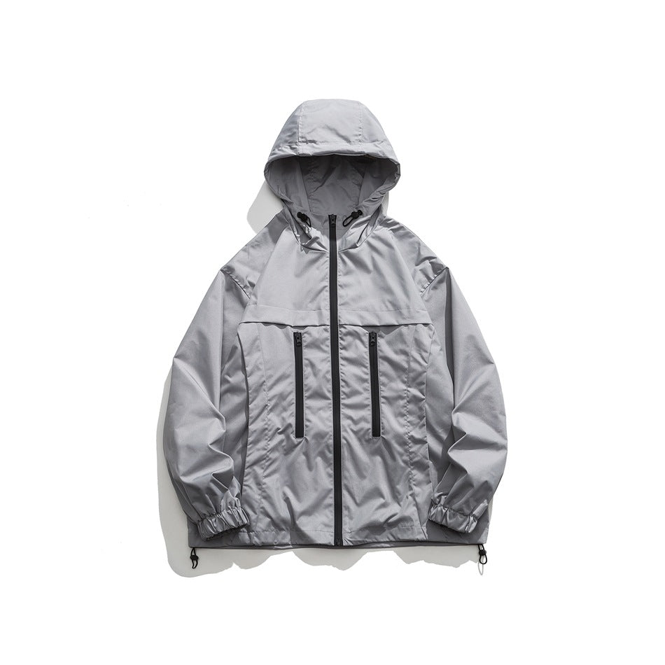 Unisex Jacket Autumn Coat Shell Jacket Hooded Hooded Jacket