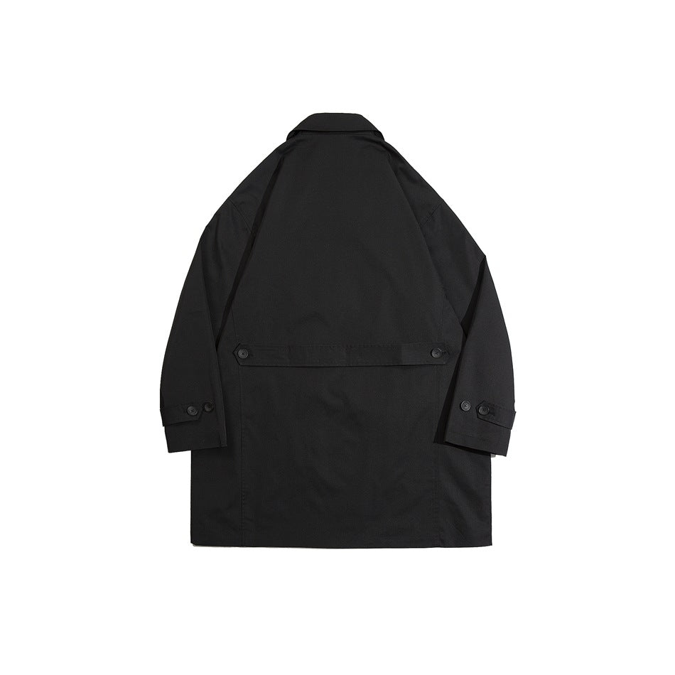 Unisex Jacket Retro Workwear Mid-Length Loose Fall Winter Coat