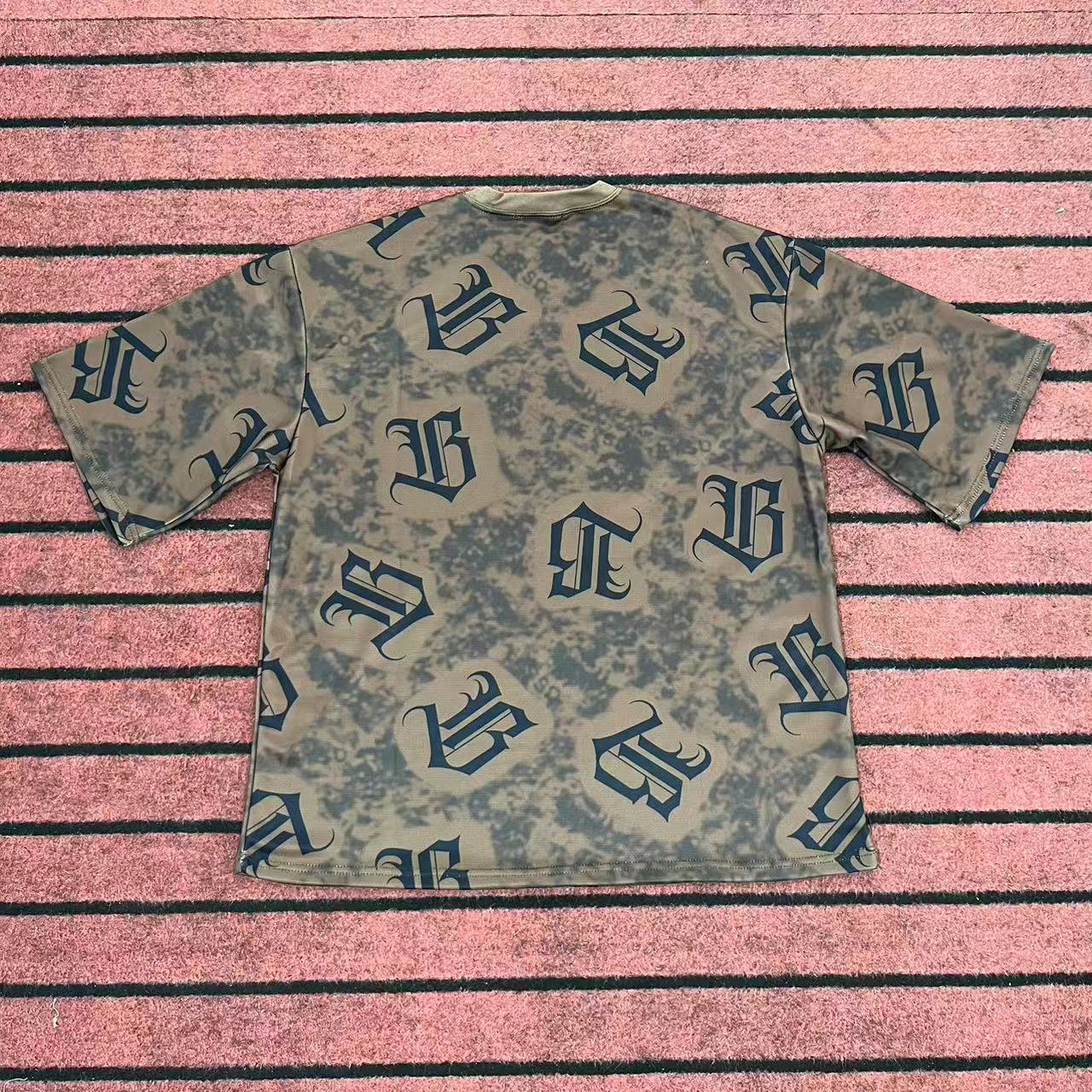 Street T Shirts Washed Old Oversize Hip Hop Skateboard Anime Print Short Sleeve