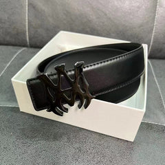 Amiri Belt Men's Belt Business Smooth Buckle Plain Weave