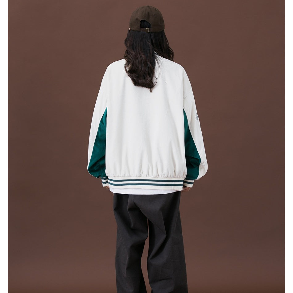Unisex Jacket Retro Baseball Uniform Jacket Men's and Women's Loose Embroidered Jacket