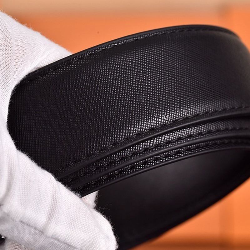 Amiri Belt Black linen leather texture