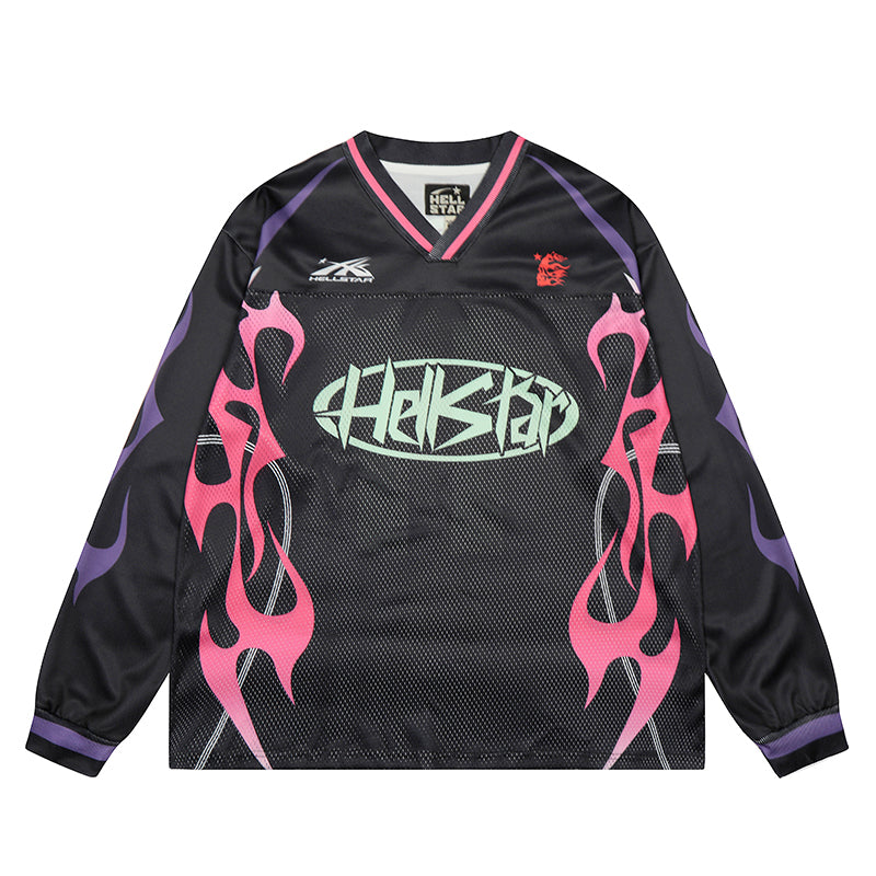Hellstar Long Sleeve Shirts Hip-hop loose oversize