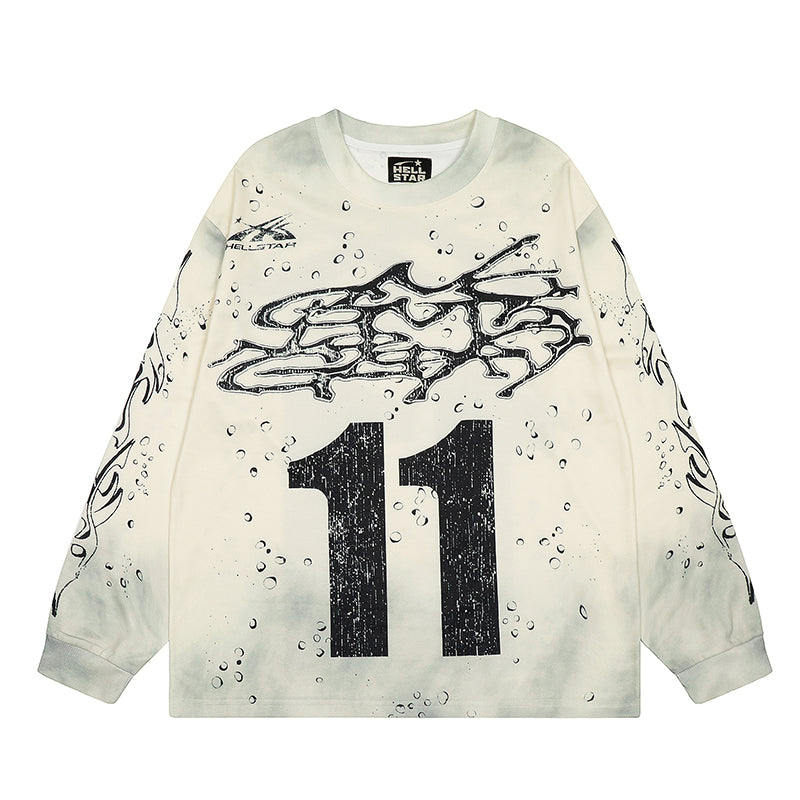 Hellstar Long Sleeve Shirts Hip-hop loose oversize