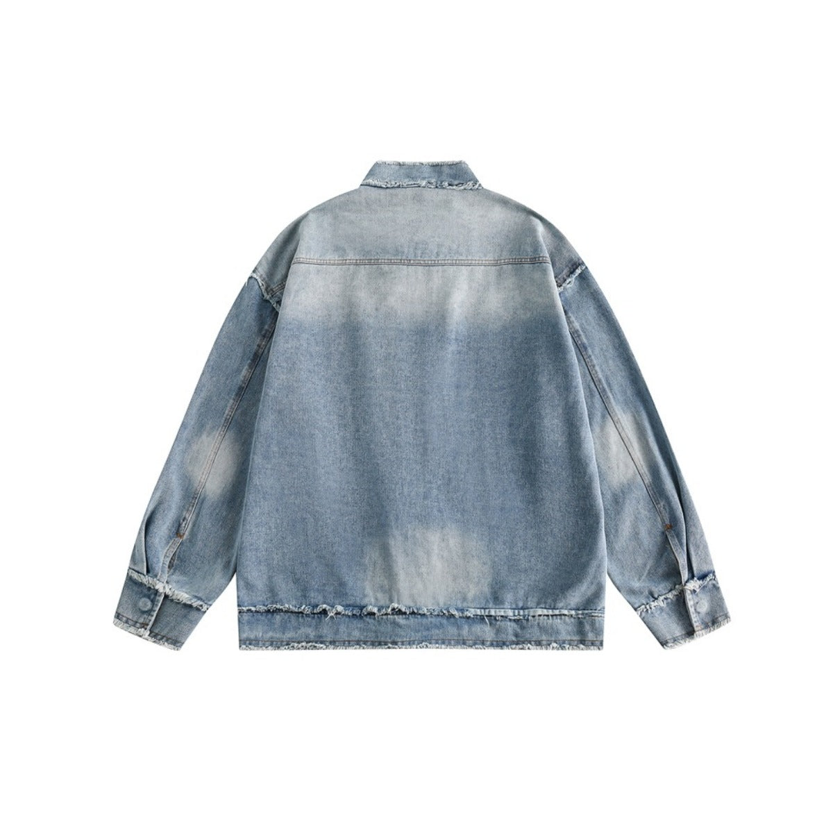 Unisex Jacket Vintage Wash Denim Coat Men's and Women's Loose Denim Jacket