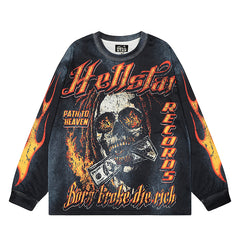 Hellstar Long Sleeve Shirts Hip-hop loose oversize