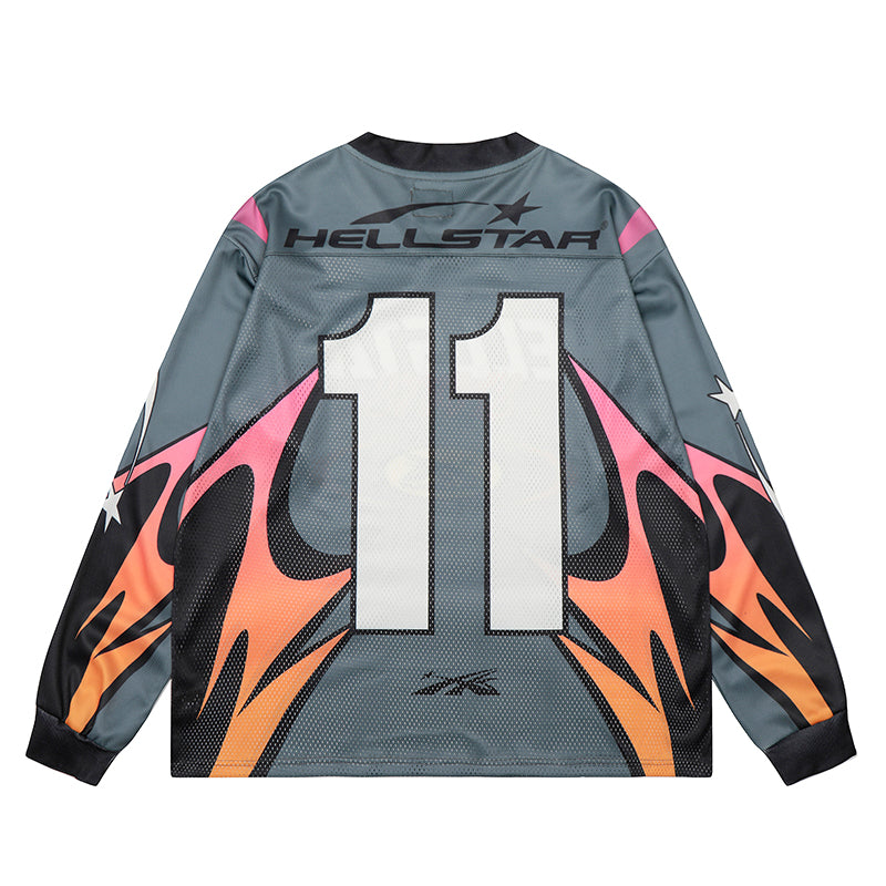 Hellstar Long Sleeve Shirts Hip-hop loose oversize