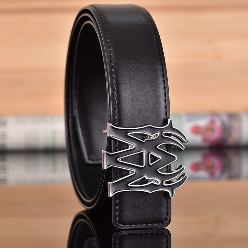 Amiri Belt Black plain texture