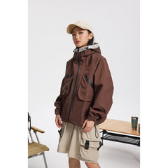 Unisex Jacket Three-Dimensional Pocket Shell Jacket Jacket Men and Women Loose Spring and Autumn Coat
