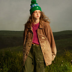 Unisex Jacket Vintage Jacket Loose Lapels Denim Jacket