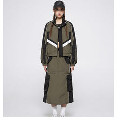 Unisex Jacket Retro Multicolor Jacket Loose Lapel Sports Jacket