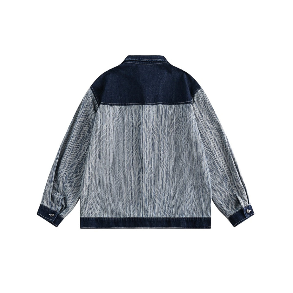 Unisex Jacket Retro Washed Denim Clothes Jacket Men's and Women's Loose Stitching Cardigan Jacket