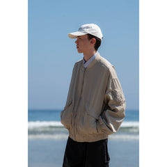 Unisex Jacket Autumn Vintage Jacket Men Loose Baseball Collar Coat